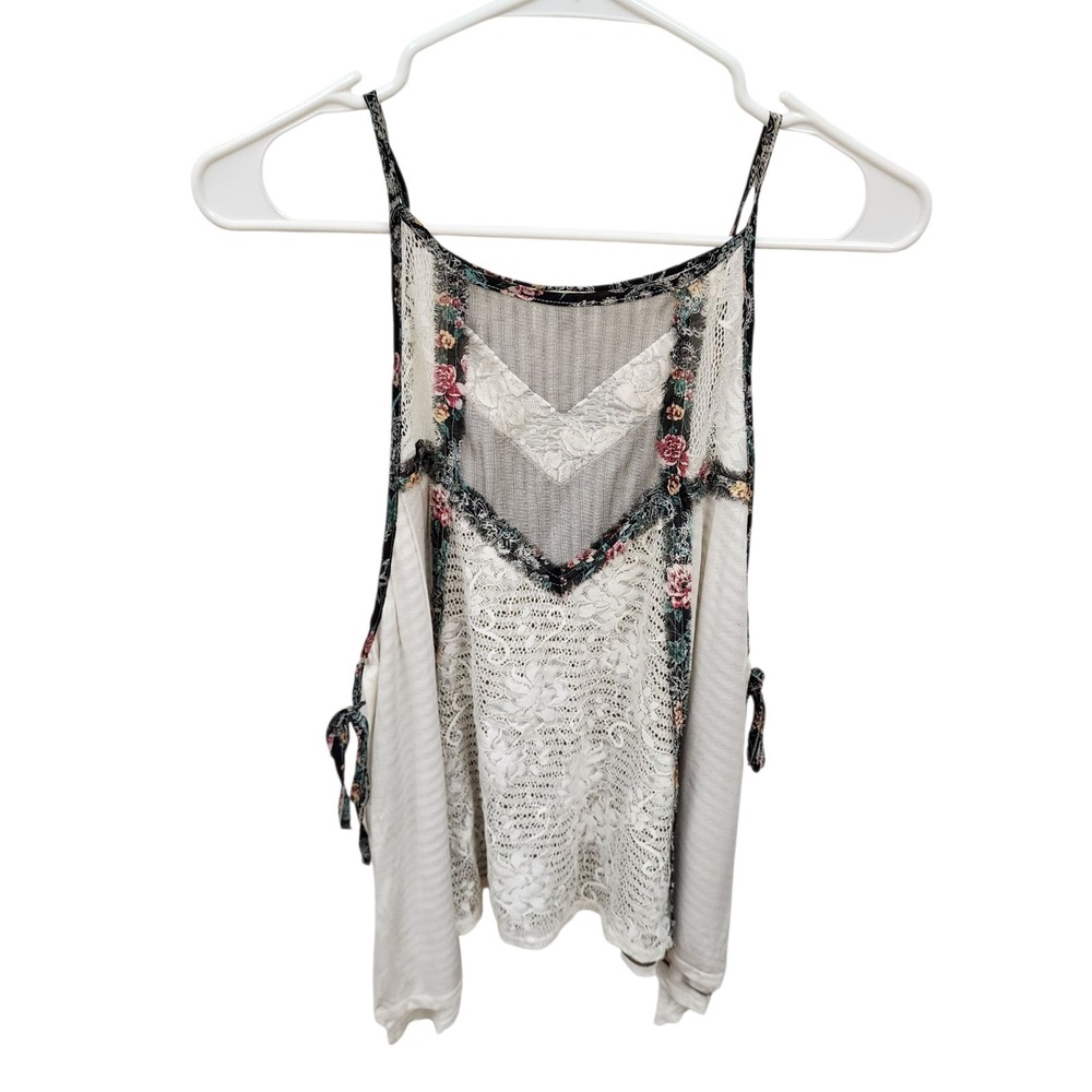 Gimmicks x BKE Buckle Lace Trim Boho Open Sides Tank Top Sz XS